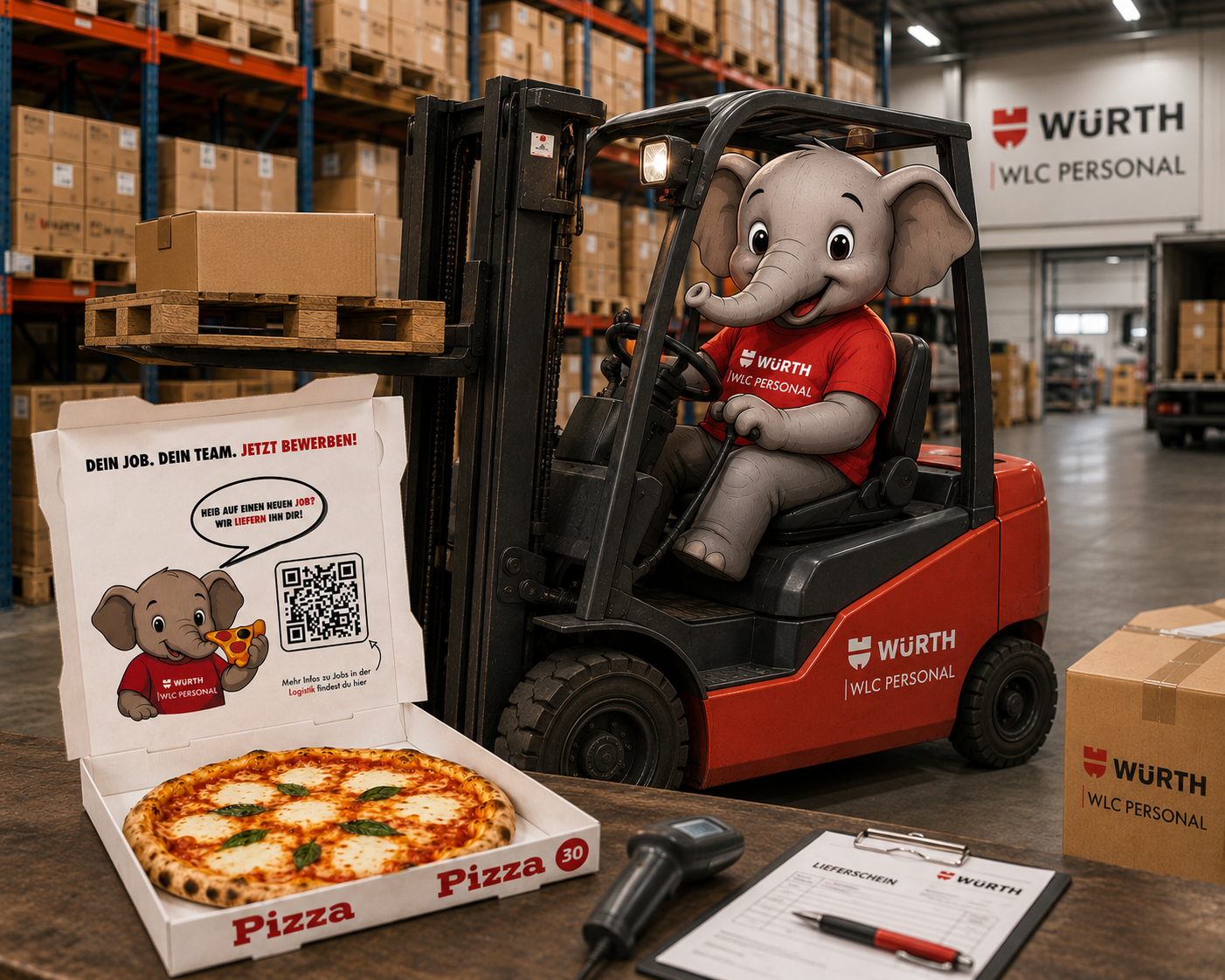 Würth Gruppe — Recruiting Kampagne Werbung im Pizzakarton, Regional, Kupferzell +50km