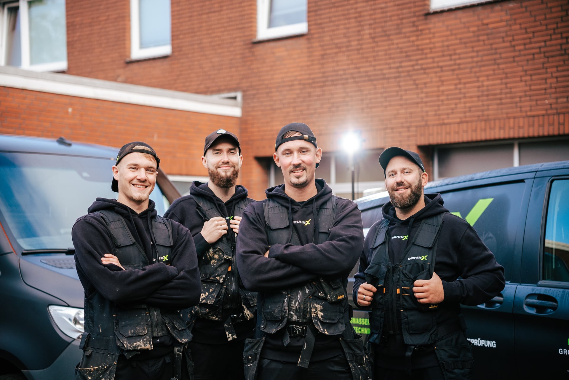 DrainX Techniker bei der Kanal-TV-Inspektion im Einsatz