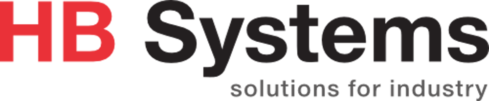HB Systems Logo mit dem Slogan "solutions for industry".