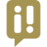 Sprechblase mit einem kleinen "i" und einem großen Ausrufezeichen.