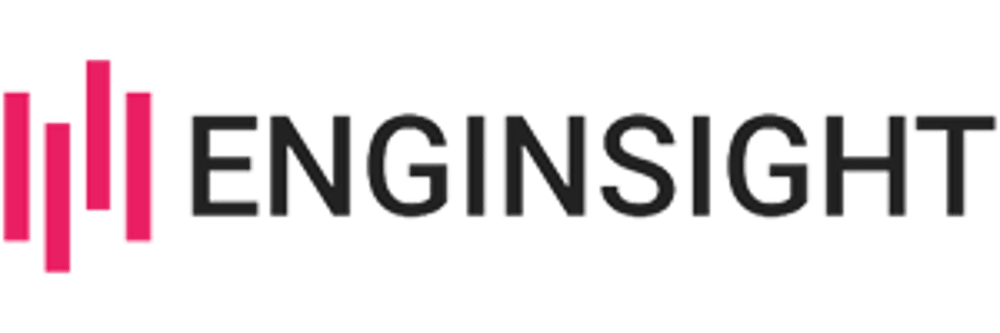 Enginsight Logo mit rosafarbenen vertikalen Balken und dem Text "ENGINSIGHT".