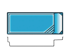 Rechteckiger Pool mit blauer Wasseroberfläche und flachem Einstieg.