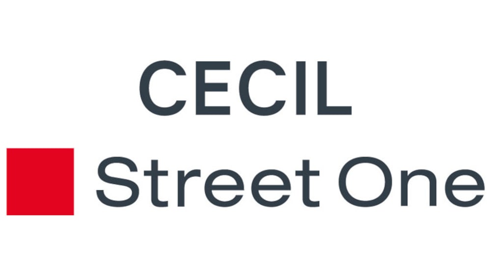 Schriftzug „CECIL Street One“ mit einem roten Quadrat links neben „Street One“.