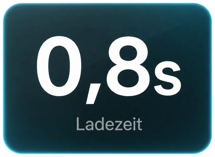 Ladezeit 0,8 Sekunden