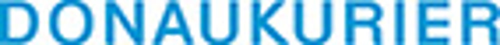 Blaues Logo der Zeitung DONAUKURIER in serifenloser Großschrift auf weißem Hintergrund.