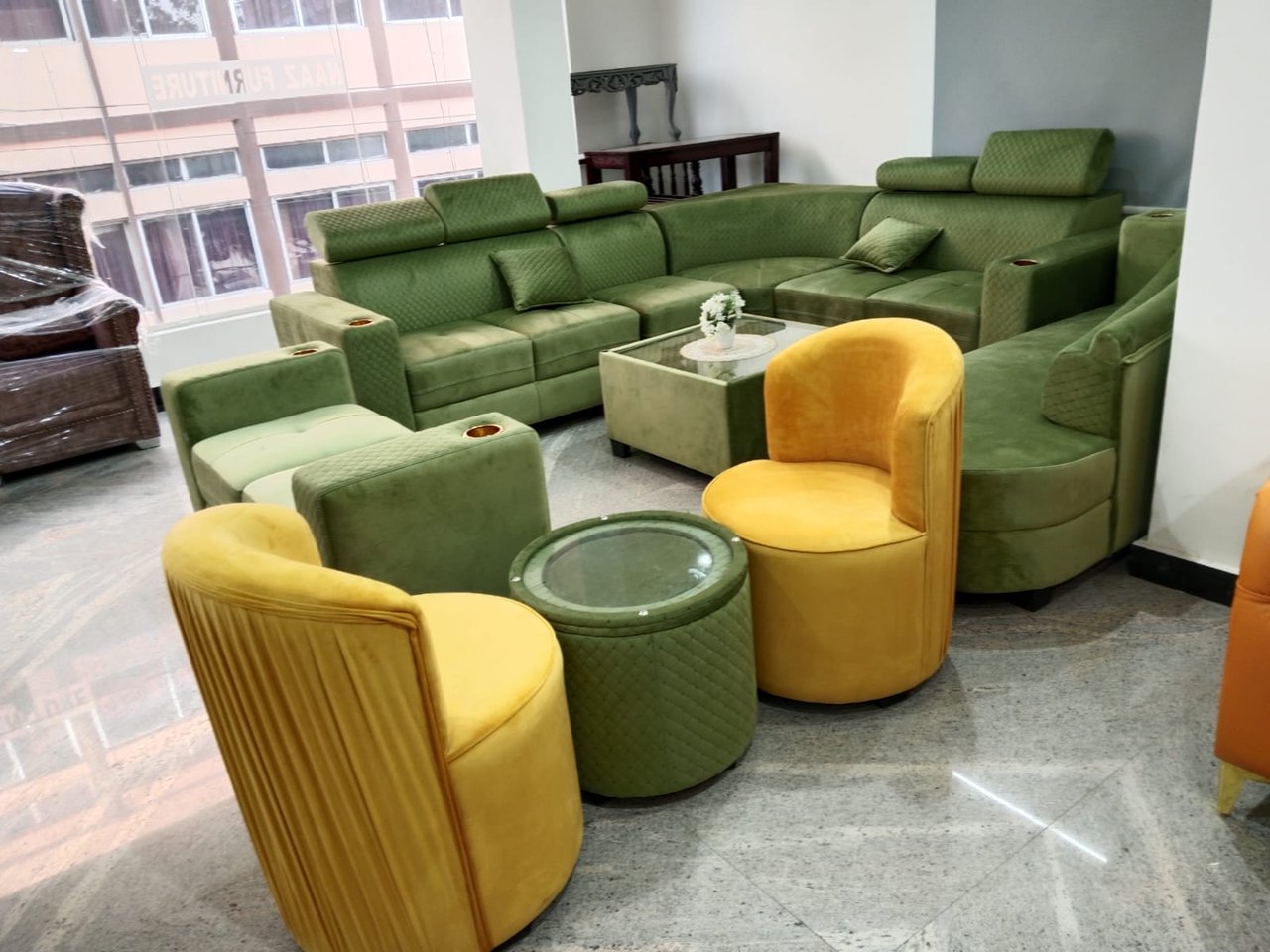 Green U-Shape Theatre Lounge