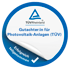 TÜV-Zertifizierung für Photovoltaik-Gutachten
