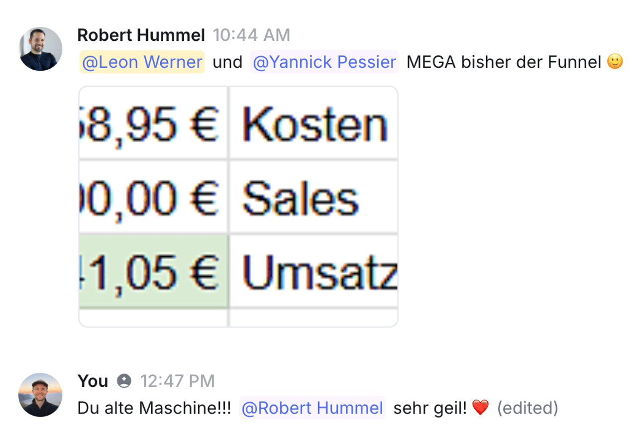 Original-Nachricht von Robert H.