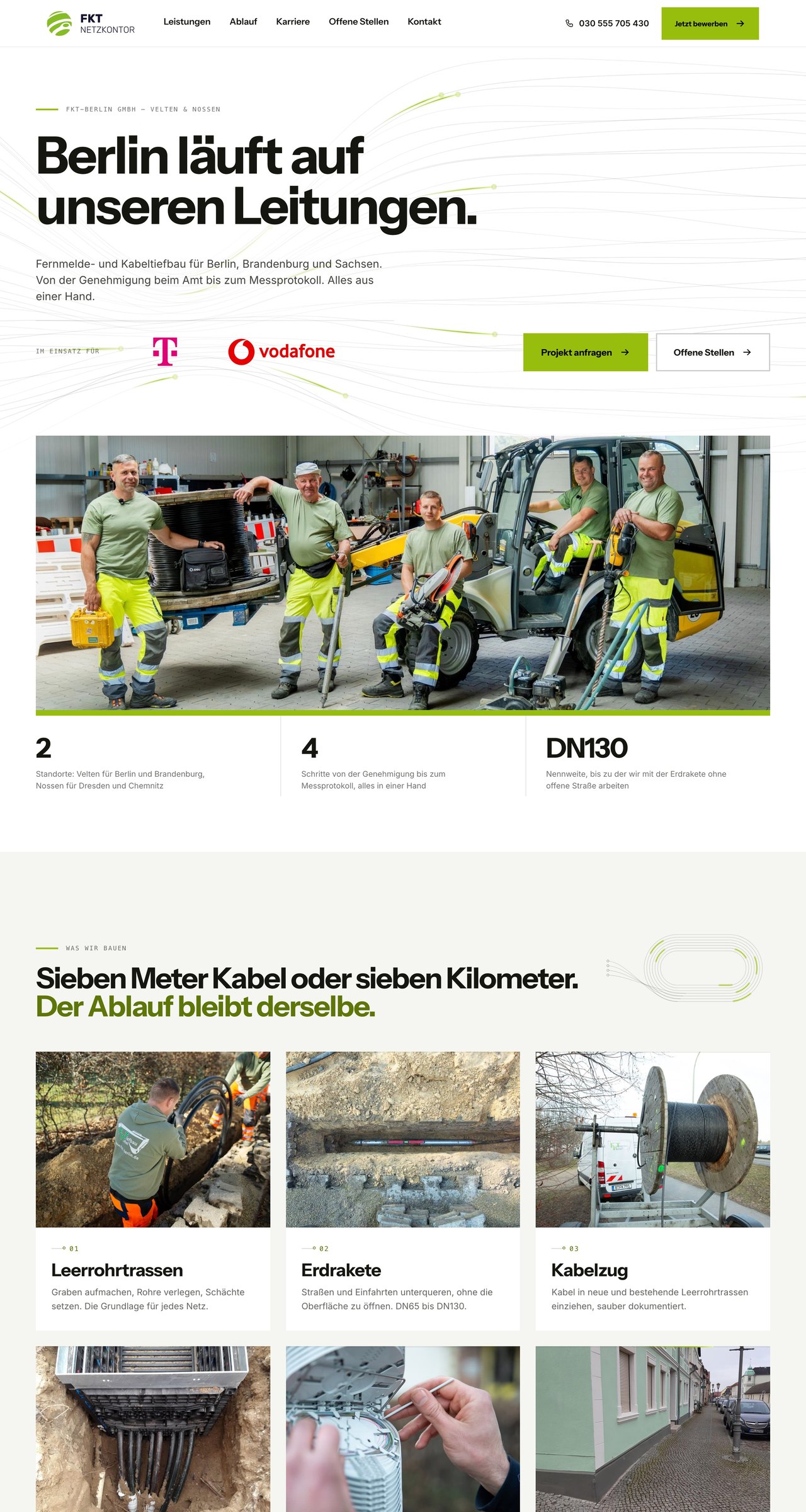 FKT-Berlin website, first three screens