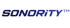 Blaues Logo mit dem Wort „SONORITY™“ in Großbuchstaben und einem kleinen „TM“-Symbol.