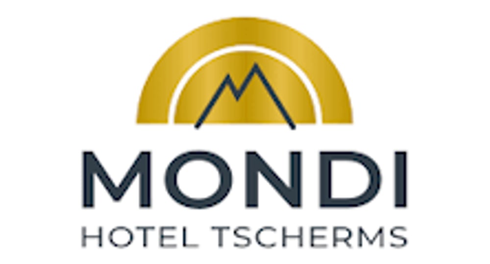 Mondi Hotels & Resorts Logo mit goldenem Halbkreis und M-förmigem Bergsymbol.