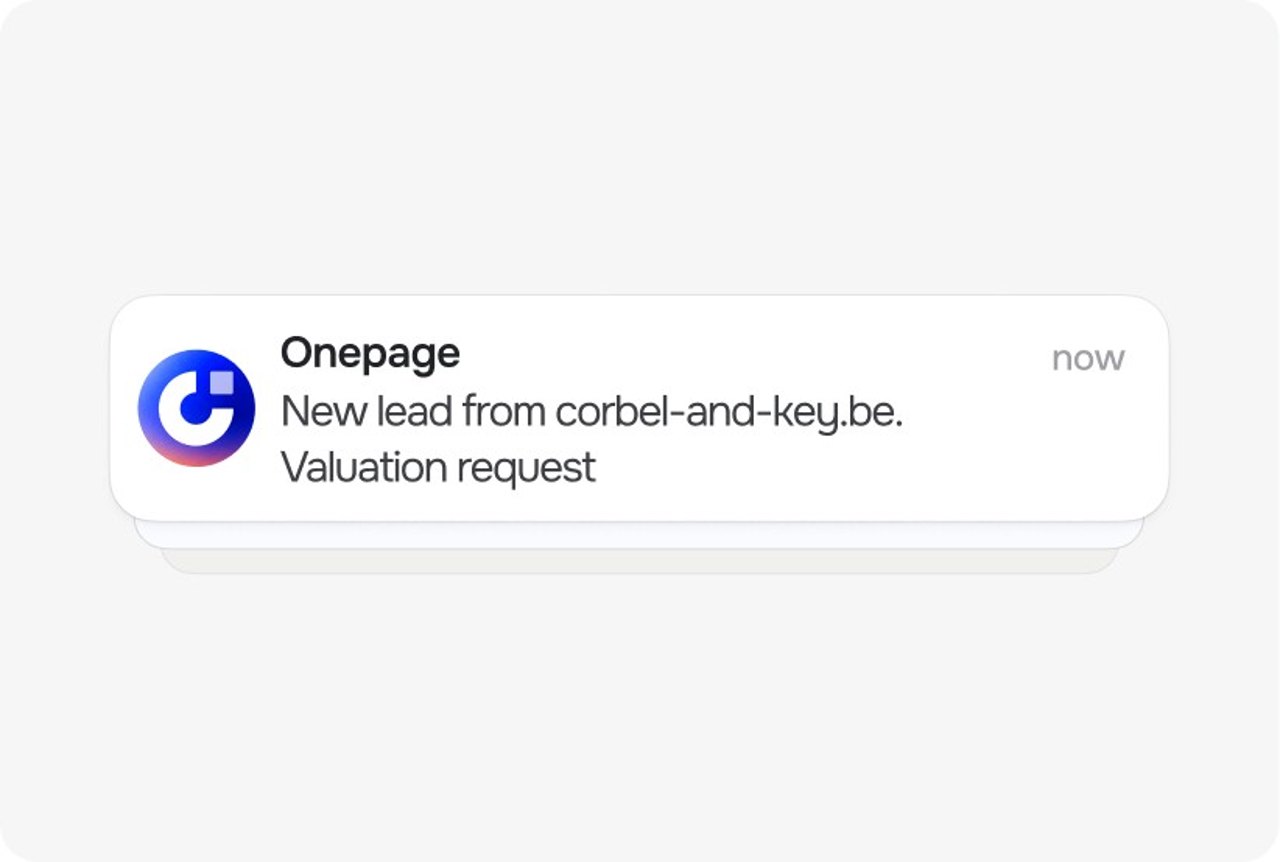 A new lead notification