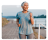 Senior woman staying active with outdoor jogging for better health
