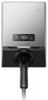 Silbernes EcoFlow Ladegerät mit schwarzem Stecker, Digitalanzeige zeigt 00.0 kWh und 0.0 kW.