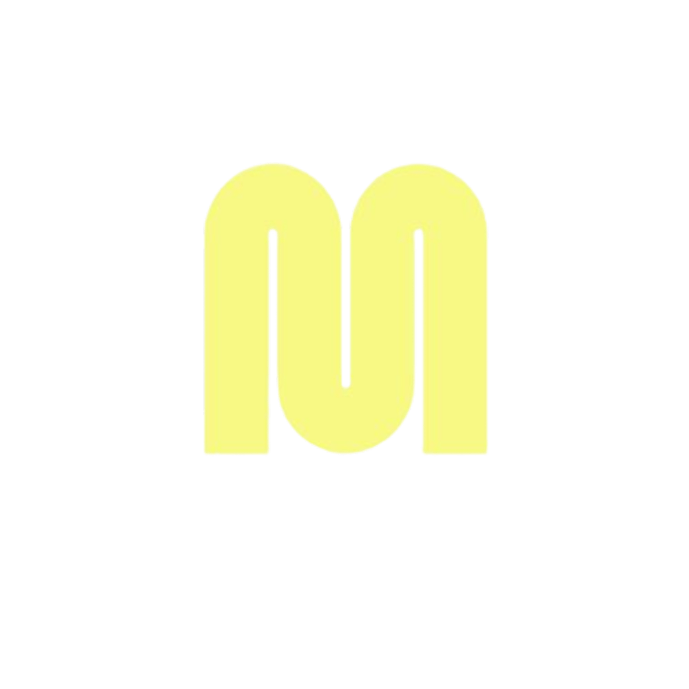 Stylized yellow letter "M" logo with rounded edges on a dark green background.