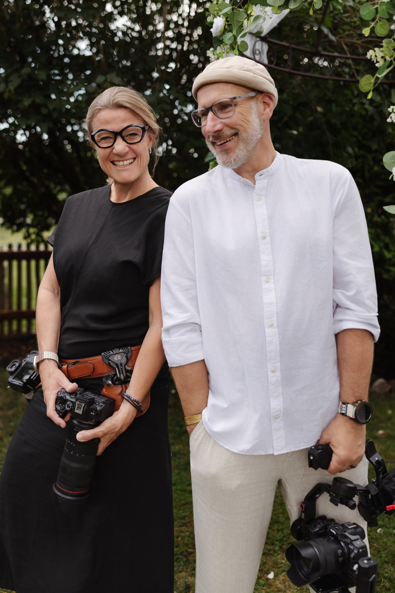 Lutz mit Filmequipment