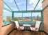 Verglaster Balkon