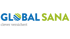 GLOBAL SANA Logo mit einem Globus auf dem Buchstaben "O" und dem Text "clever versichert" darunter.