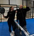 Tino Krohn und Lina Köhlert beim Immobilien-Padel-Turnier