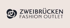 Logo von Zweibrücken Fashion Outlet mit einer stilisierten schwarzen Rose und dem Text "ZWEIBRÜCKEN FASHION OUTLET".