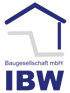 Blaues Haus-Logo mit grauem L und den Worten „Baugesellschaft mbH IBW“.