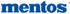 Mentos-Logo in blauer 3D-Schrift mit eingetragenem Warenzeichen.