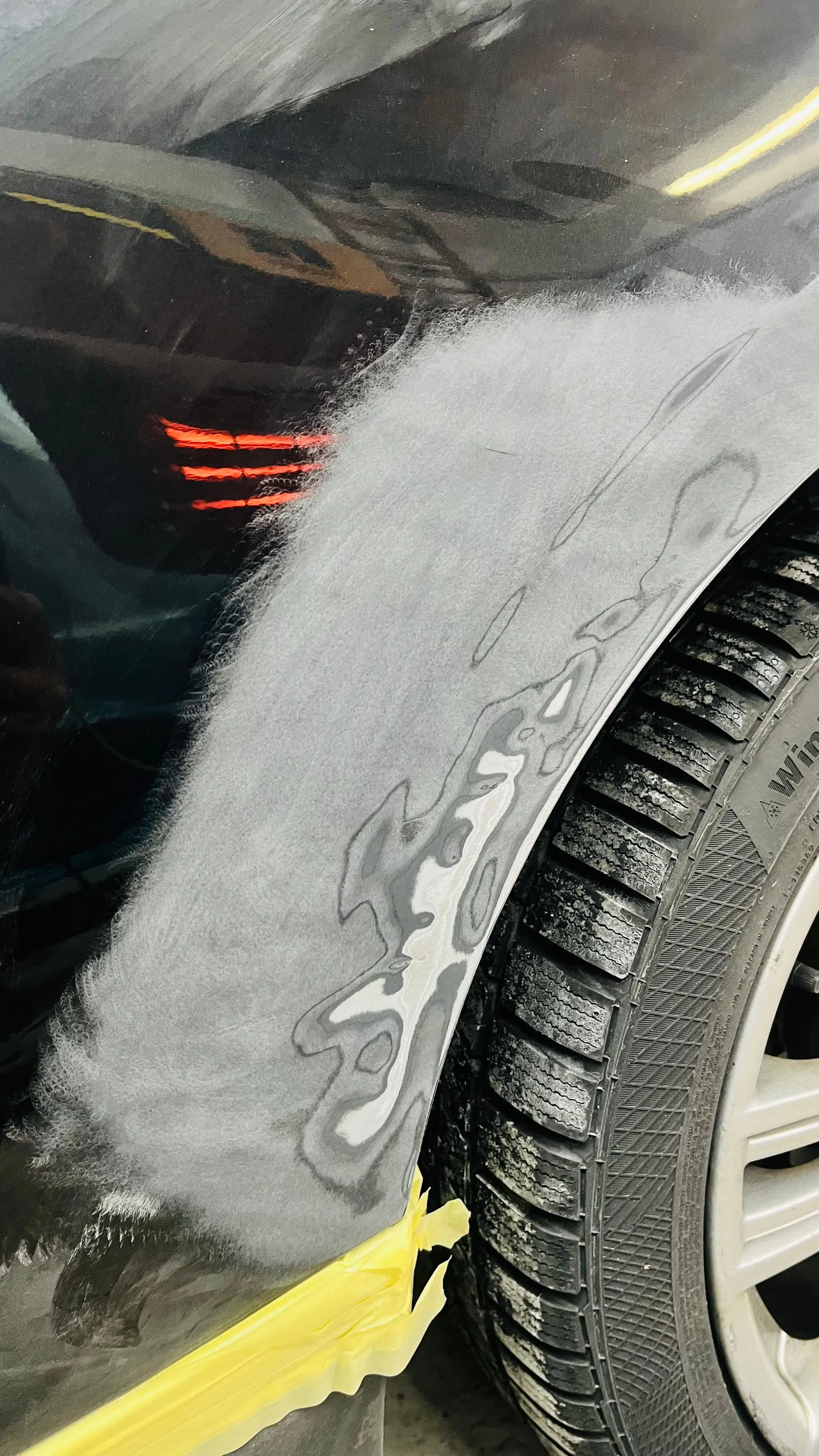 Fachgerecht abgeschliffener Radlauf