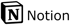 Notion logo with an "N" inside a 3D block and the word "Notion" next to it.