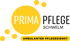 Gelbes Logo mit "PRIMA PFLEGE SCHWELM" und "AMBULANTER PFLEGEDIENST" auf grünem Hintergrund.