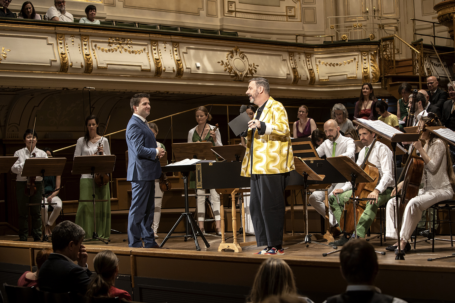 Barnaby Smith conducting the closing gala MESSIAH in the Stefaniensaal, Voices of Spirit 2019, Graz
