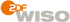 ZDF WISO Logo mit orangefarbenem Kreis und Schriftzug in Weiß und Grau.