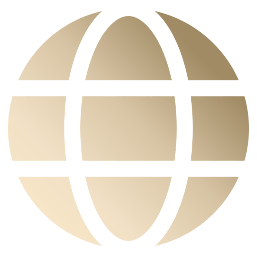 Globus-Symbol in Sepiafarben.