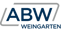 Logo mit dem Text "ABW WEINGARTEN" in blauen Großbuchstaben, umrahmt von einer grauen, offenen Klammer.