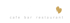Logo von CENTRO cafe bar restaurant mit weißer Schrift und goldenem Hahnenkopf-Symbol auf schwarzem Hintergrund.