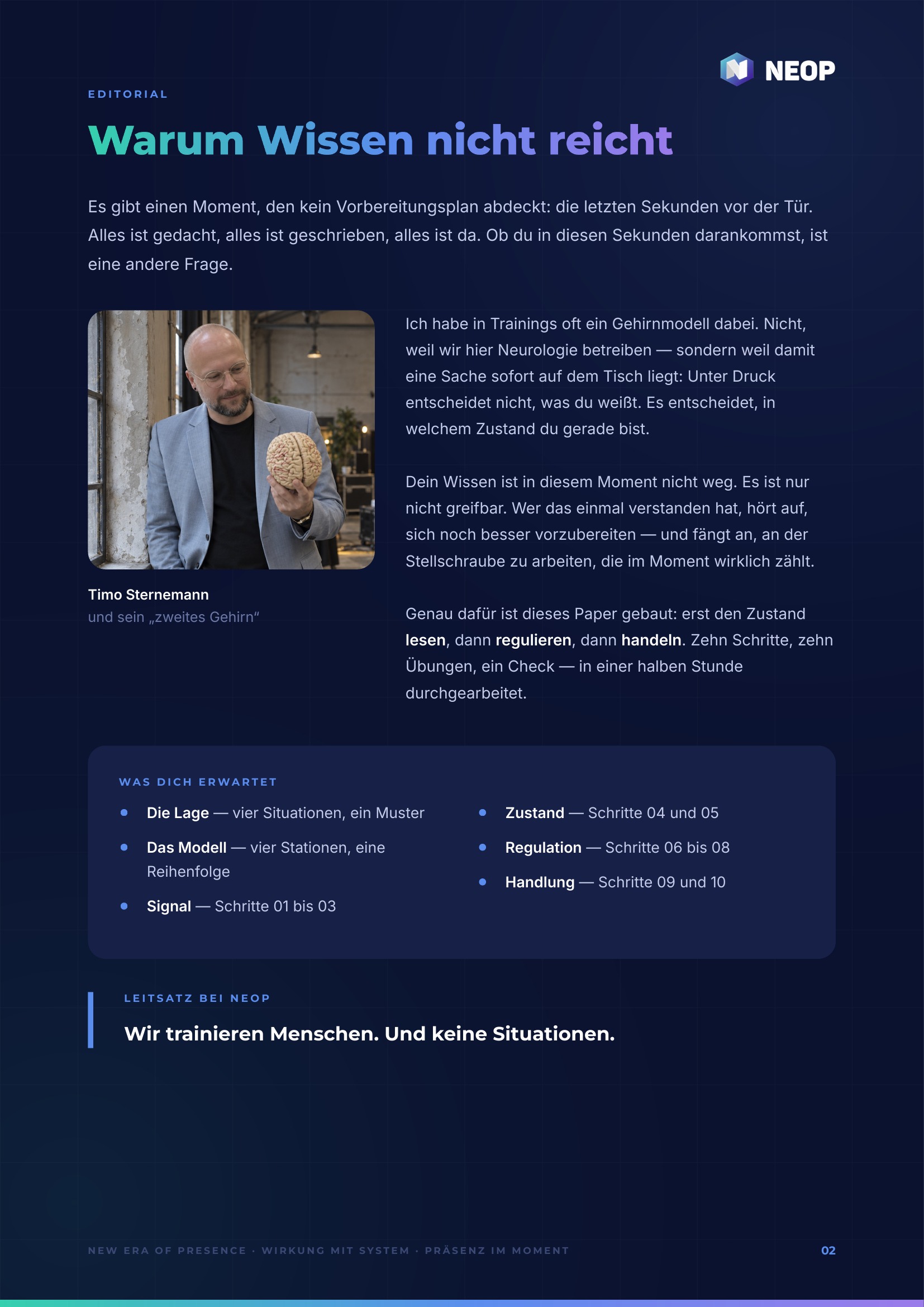 Titelseite des Presence Papers Der Zustand entscheidet