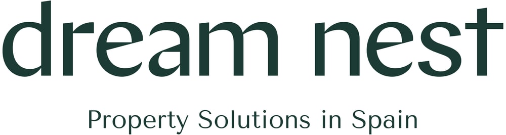 Dream Nest logo: "Property Solutions in Spain" in dark green text on a white background.