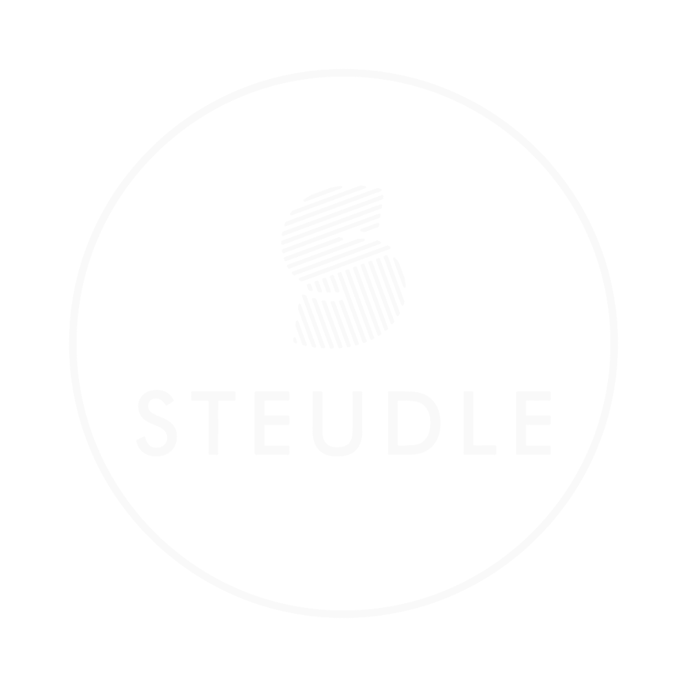 Grüner Kreis mit weißem „S“-Logo aus Linien und dem Text „STEUDLE“ darunter.
