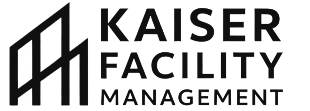 Logo von Kaiser Facility Management mit stilisiertem "KM"-Symbol.