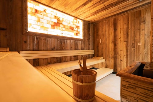 Sauna im Wellnessbereich des Hotel Adler