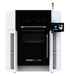 Schwarzer Stratasys F3300 3D-Drucker mit weißem Gehäuse und Touchscreen-Display.