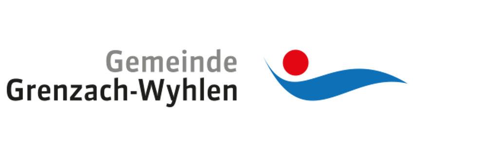 Logo von Lügde: Rote Skyline, blauer Hügel, Schriftzug "Lügde Staatlich anerkannter Erholungsort".