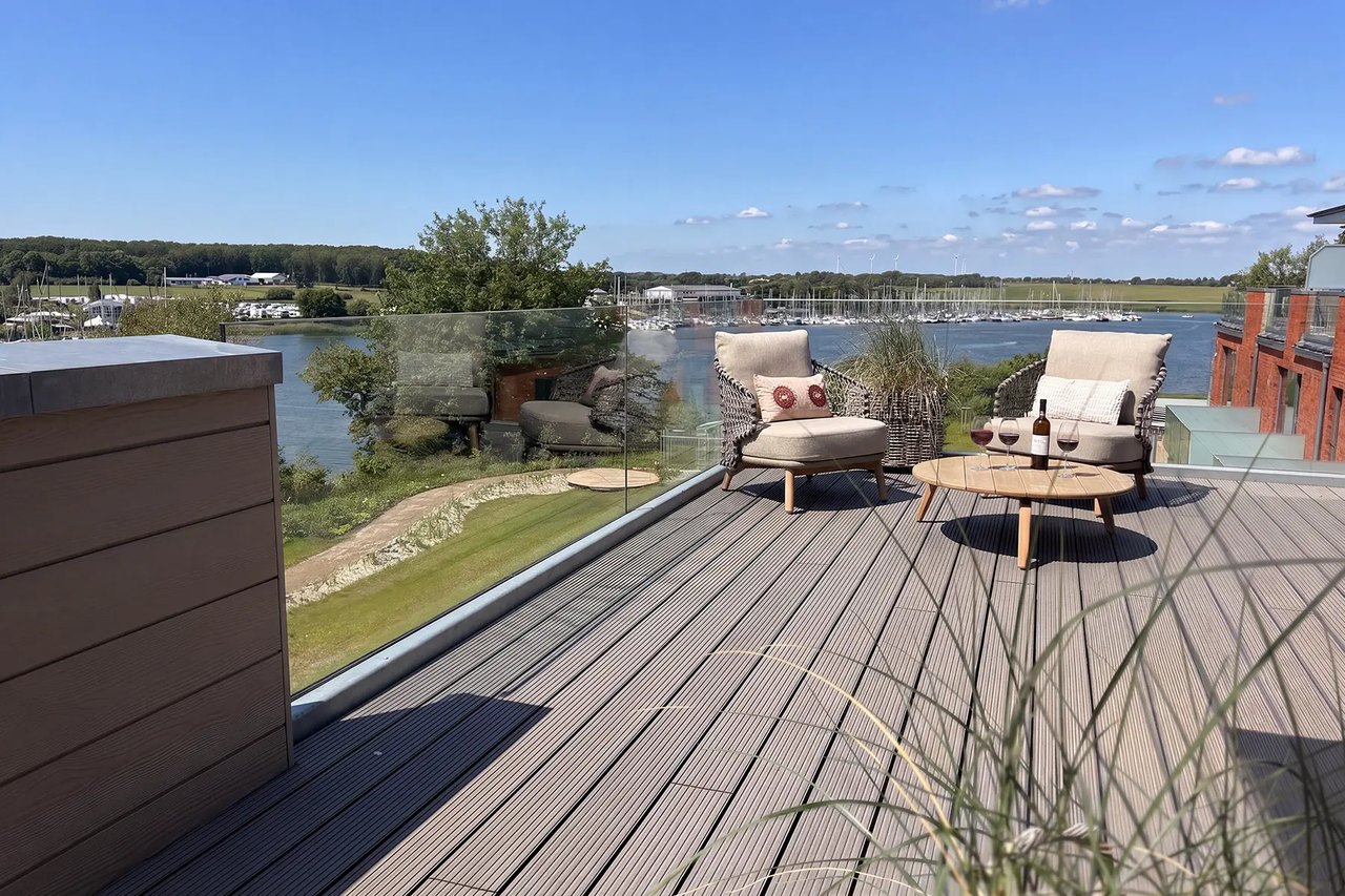 Dachterrasse mit Blick auf die Schlei, SchleiGlück Kappeln