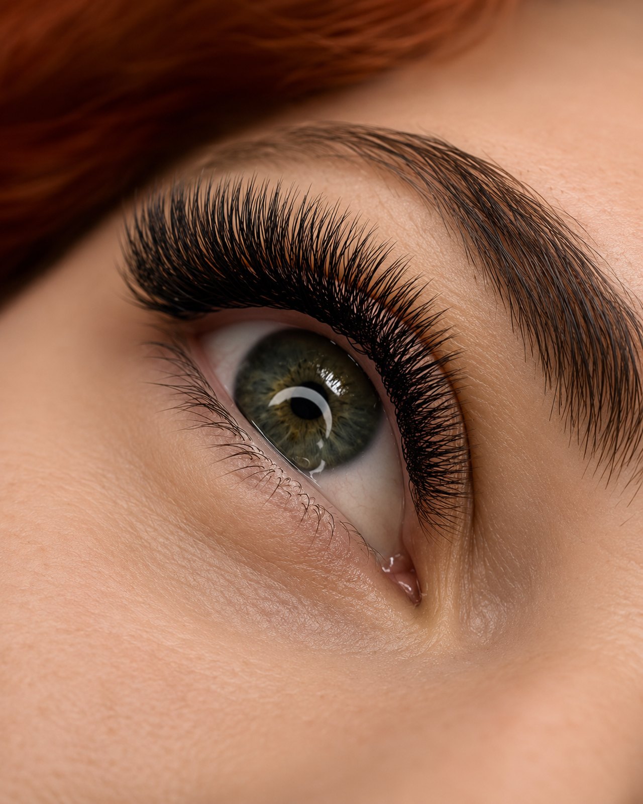 Wimpernverlängerung an der Augenpartie einer Kundin bei SWON in Pforzheim, Aufnahme 2