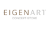 „EIGENART CONCEPT-STORE“ Logo auf dunkelgrünem Hintergrund.