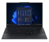 Schwarzer Lenovo ThinkPad Laptop mit Windows 11 Startmenü auf dem Bildschirm.