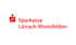 Sparkasse Lörrach-Rheinfelden Logo mit rotem Sparkassen-S und Schriftzug auf weißem Grund.