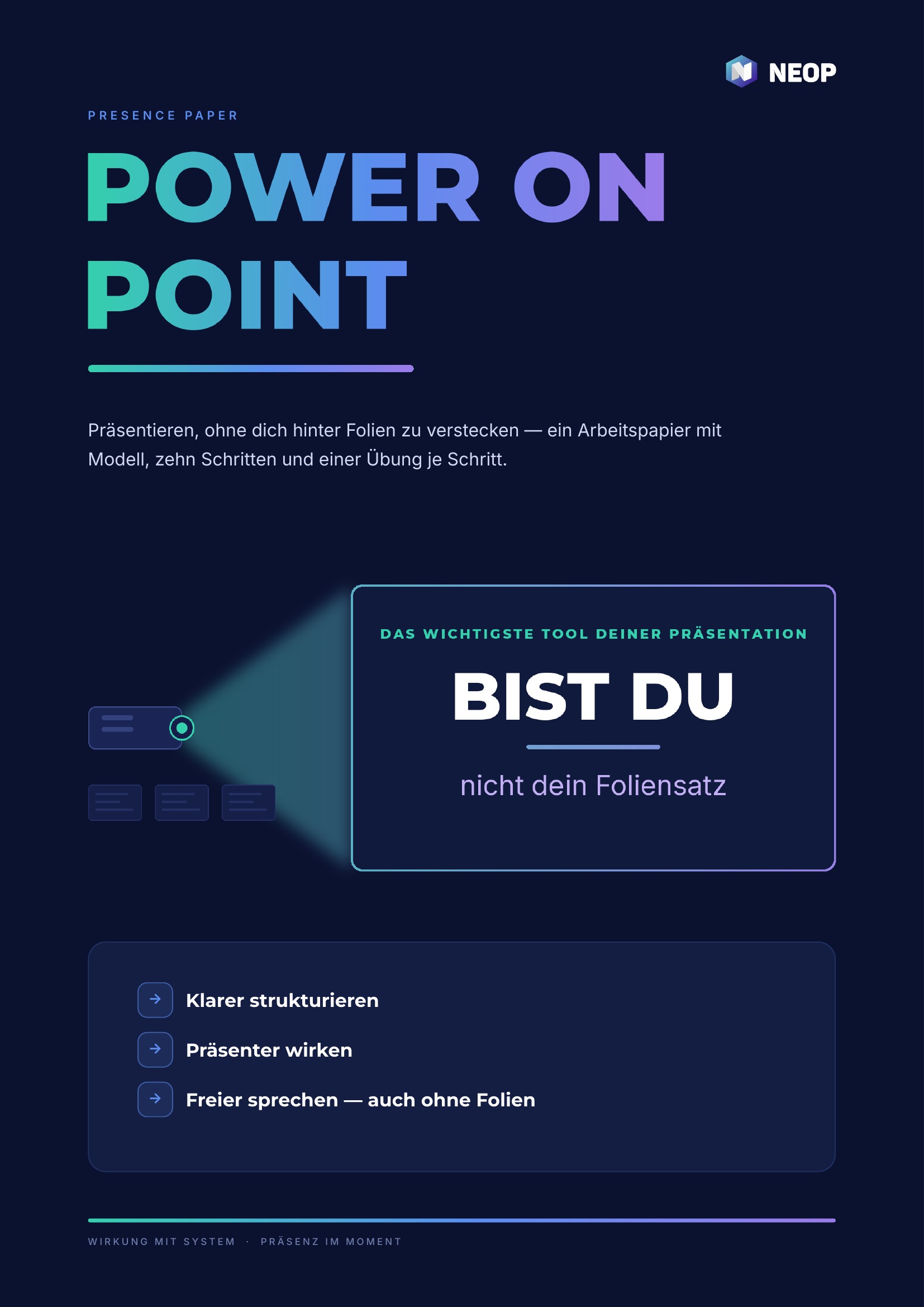 Presence Paper Power on Point — Titelseite
