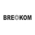 BRE KOM-Logo mit einem Netzwerk-Symbol als O.