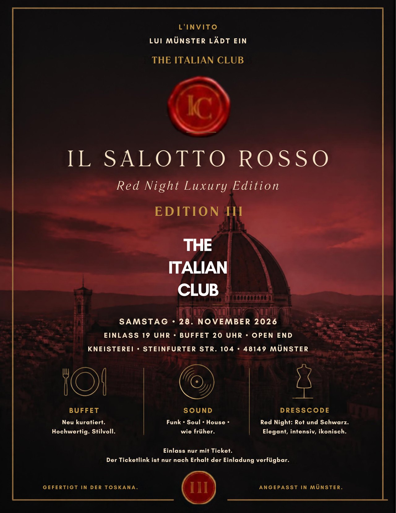 Il Salotto Rosso — Edition III Einladung