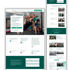 Website-Ansicht eines Personal-Training-Anbieters, mit Mann und Trainer beim Training im Fitnessstudio.